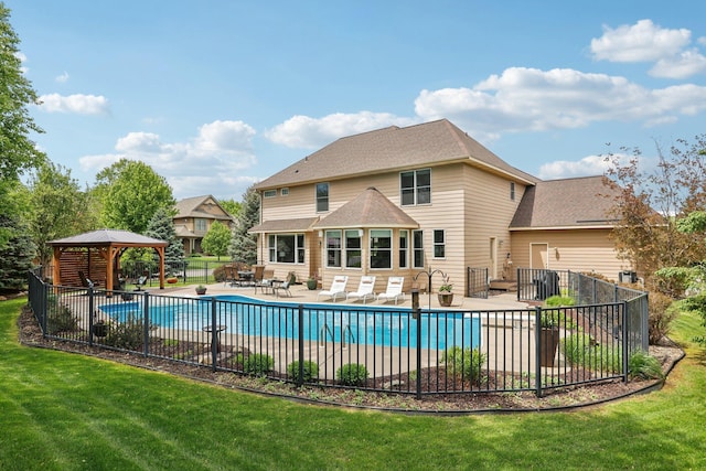 11560 Ashley Ct, Inver Grove Heights, MN 55077 - view of swimming pool with a gazebo and a patio area
