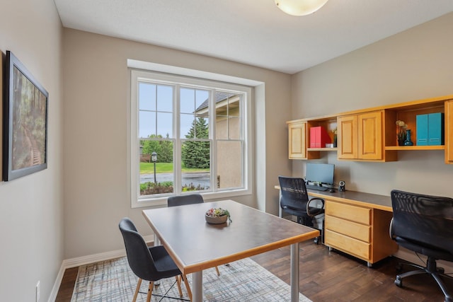 11560 Ashley Ct, Inver Grove Heights, MN 55077 - home office featuring dark wood-style floors and baseboards