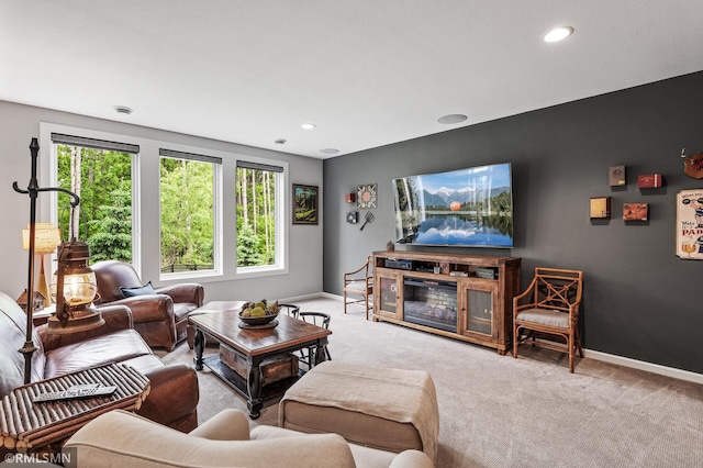 7023 61st St S, Cottage Grove, MN 55016 - carpeted living room with baseboards and recessed lighting