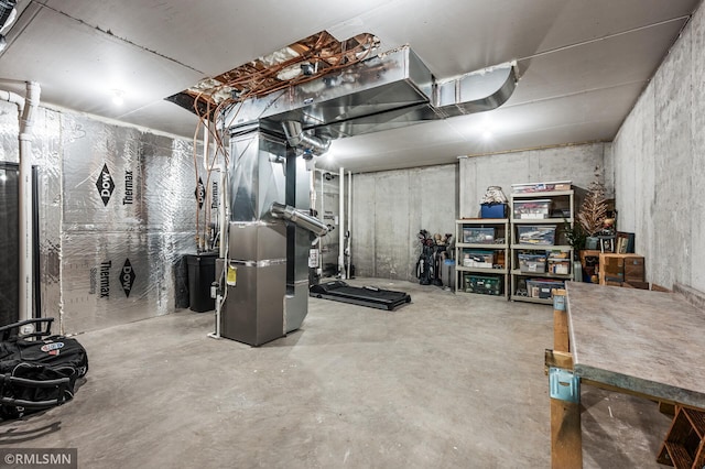 7023 61st St S, Cottage Grove, MN 55016 - unfinished basement with heating unit