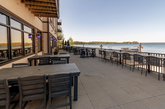 502 Cleveland Blvd W Unit 2400, Walker, MN 56484 - view of patio / terrace with a water view and exterior bar