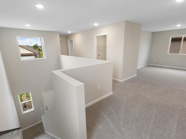 3228 Kady Ave NE, Saint Michael, MN 55376 - staircase featuring carpet flooring, recessed lighting, and baseboards