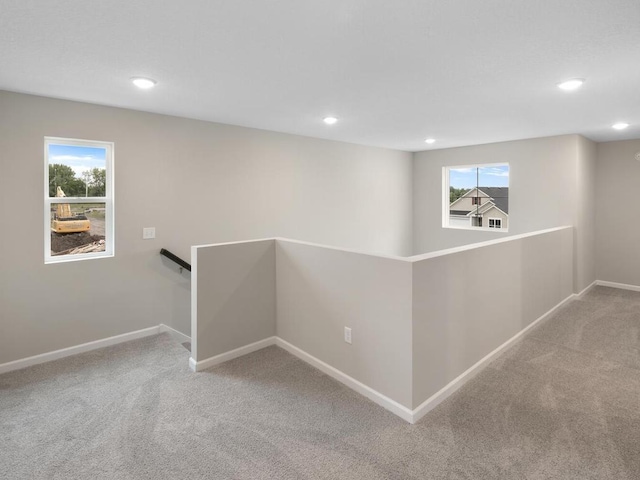 3228 Kady Ave NE, Saint Michael, MN 55376 - below grade area featuring carpet floors, plenty of natural light, recessed lighting, and baseboards