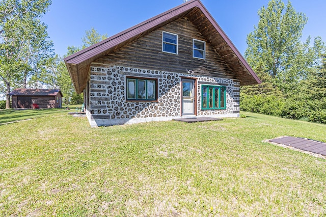 12926 Daisy Ln SW, Farwell, MN 56327 - back of house with a lawn