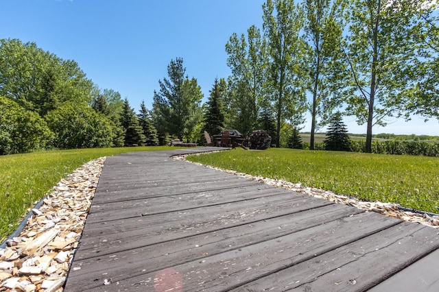 12926 Daisy Ln SW, Farwell, MN 56327 - wooden terrace featuring a lawn