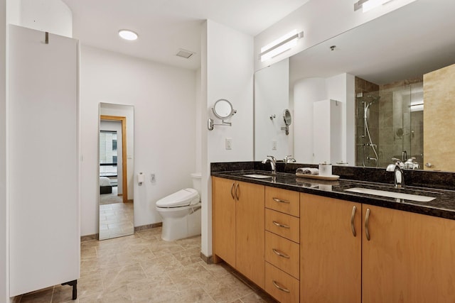 1240 2nd St Unit 822, Minneapolis, MN 55415 - full bath with double vanity, toilet, and a stall shower