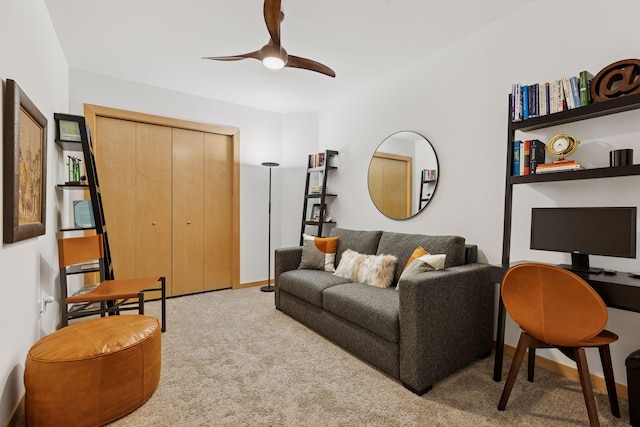 1240 2nd St Unit 822, Minneapolis, MN 55415 - living room with carpet and a ceiling fan