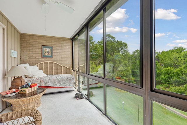 4360 Brookside Ct Unit 305, Edina, MN 55436 - bedroom featuring multiple windows, carpet, and ceiling fan