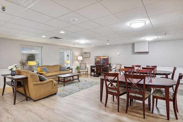 4360 Brookside Ct Unit 305, Edina, MN 55436 - dining space featuring light wood-type flooring and a paneled ceiling
