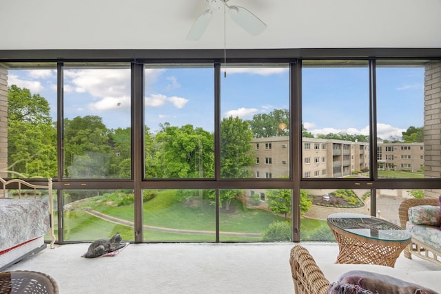 4360 Brookside Ct Unit 305, Edina, MN 55436 - sunroom featuring ceiling fan