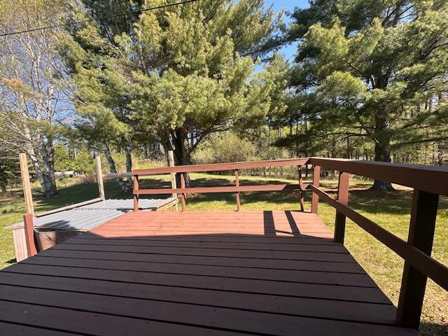22 Cottonwood Ct, Babbitt, MN 55706 - view of wooden terrace