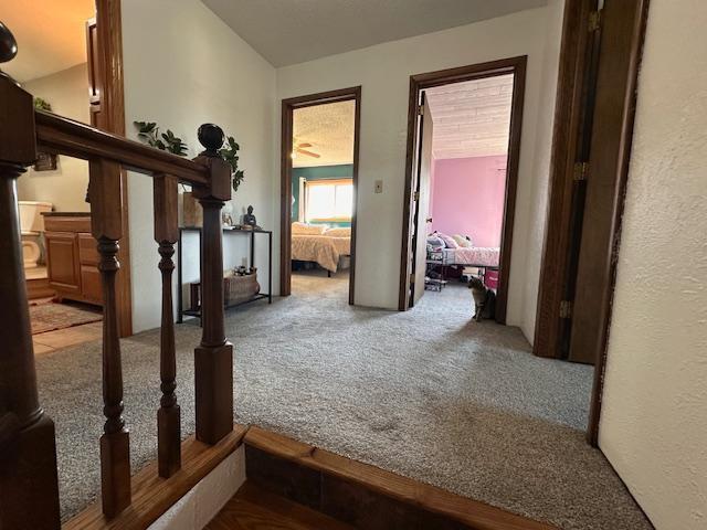 22 Cottonwood Ct, Babbitt, MN 55706 - corridor with carpet floors and stairs