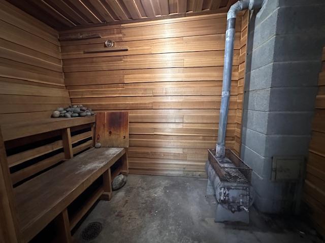 22 Cottonwood Ct, Babbitt, MN 55706 - relaxing sauna featuring concrete floors
