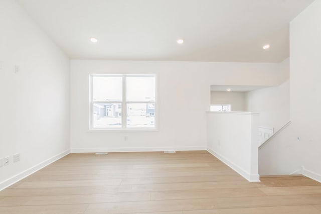 2354 Jandell Ave NE, Saint Michael, MN 55376 - unfurnished room featuring light wood-style flooring, baseboards, and recessed lighting
