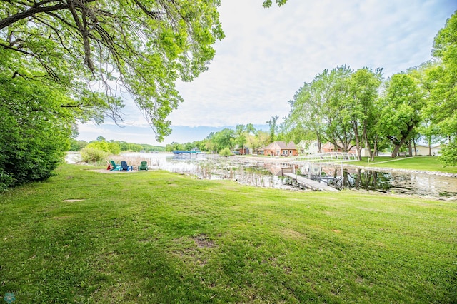 41780 Kansas Point Ln, Pelican Rapids, MN 56572 - view of grassy yard featuring a water view