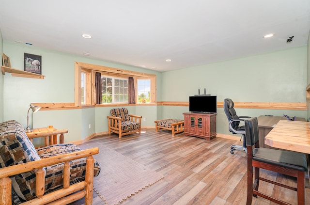 509 8th Ave SE, Isanti, MN 55040 - office with light wood finished floors, baseboards, and recessed lighting