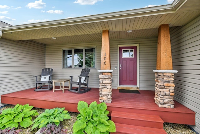 106 Prairie Grass Dr, Osceola, WI 54020 - view of exterior entry with a porch