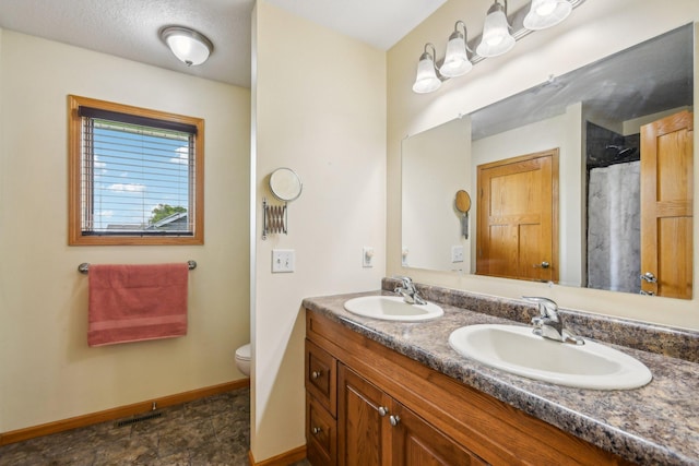 106 Prairie Grass Dr, Osceola, WI 54020 - full bath featuring double vanity and a shower with shower curtain