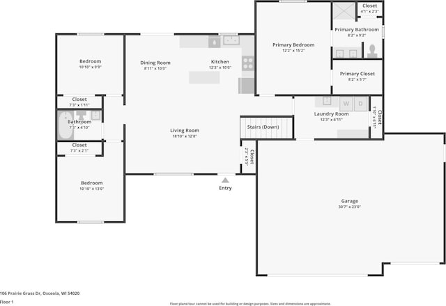 106 Prairie Grass Dr, Osceola, WI 54020 - view of home floor plan