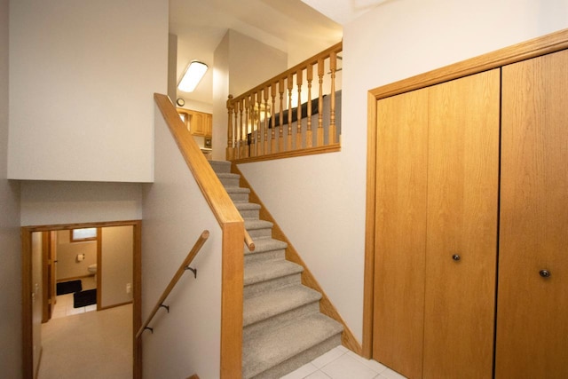 2109 Haughton Ave, North Mankato, MN 56003 - stairs featuring tile patterned flooring