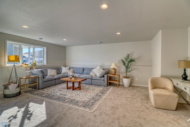 6242 87th Ave S, Horace, ND 58047 - living area featuring carpet, recessed lighting, and baseboards