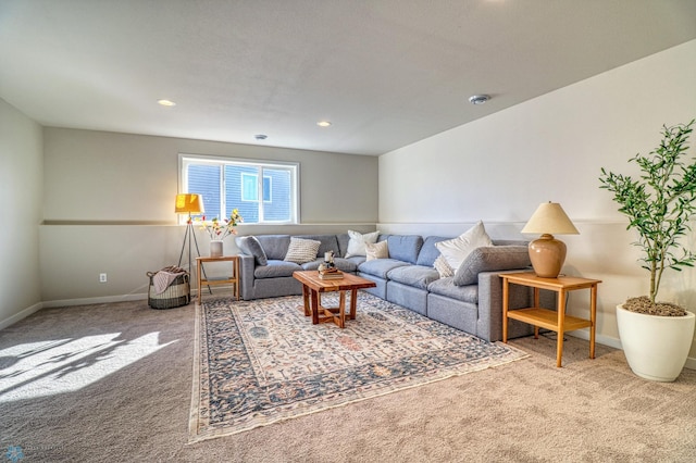 6242 87th Ave S, Horace, ND 58047 - living area featuring carpet, baseboards, and recessed lighting