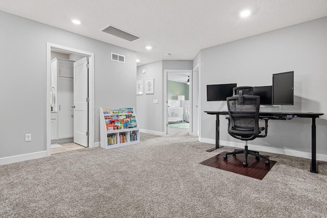 7243 Fall Dr, Lino Lakes, MN 55038 - carpeted office space with baseboards and recessed lighting