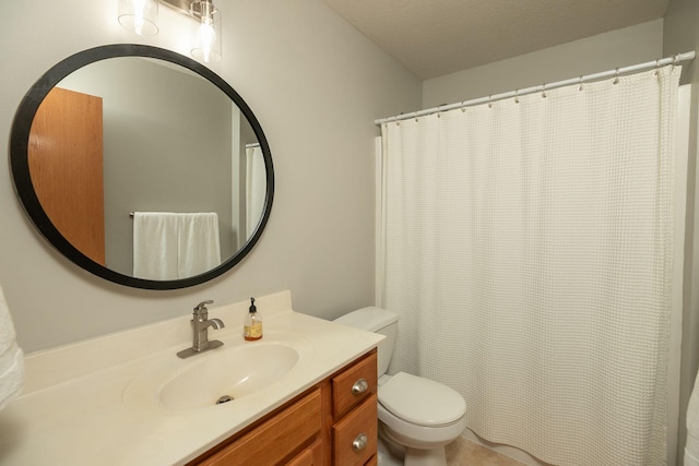 2804 Viola Heights Dr NE, Rochester, MN 55906 - bathroom featuring toilet, vanity, and a shower with shower curtain