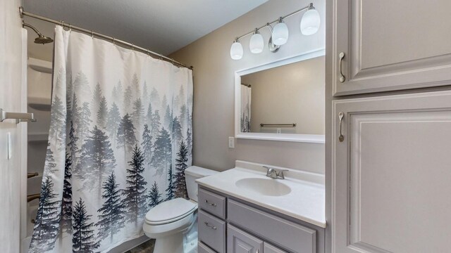 1364 Lone Stone Ct SE, Chatfield, MN 55923 - full bathroom with vanity, toilet, and a shower with shower curtain