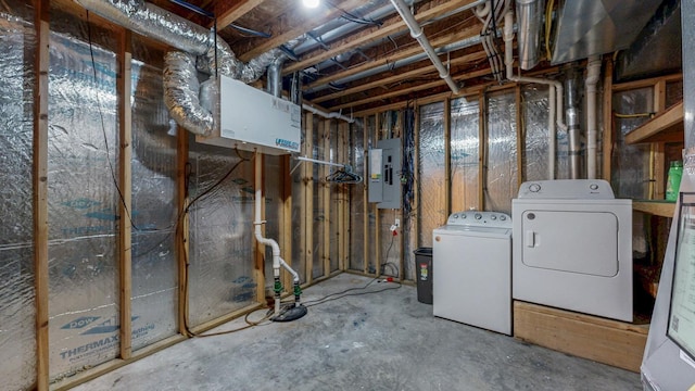 1364 Lone Stone Ct SE, Chatfield, MN 55923 - unfinished basement featuring separate washer and dryer and electric panel