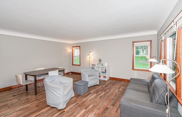 5805 Sunrise Dr, Minneapolis, MN 55419 - living area featuring wood finished floors and baseboards