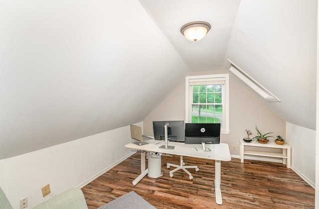 5805 Sunrise Dr, Minneapolis, MN 55419 - office space featuring wood finished floors and lofted ceiling
