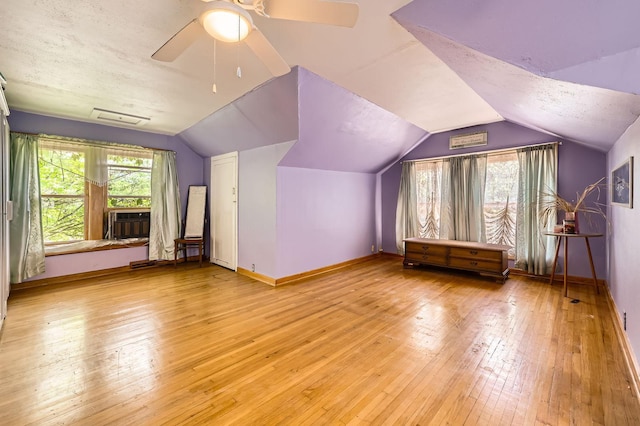 1107 Edmund Ave, Saint Paul, MN 55104 - additional living space with lofted ceiling, light wood finished floors, and a ceiling fan