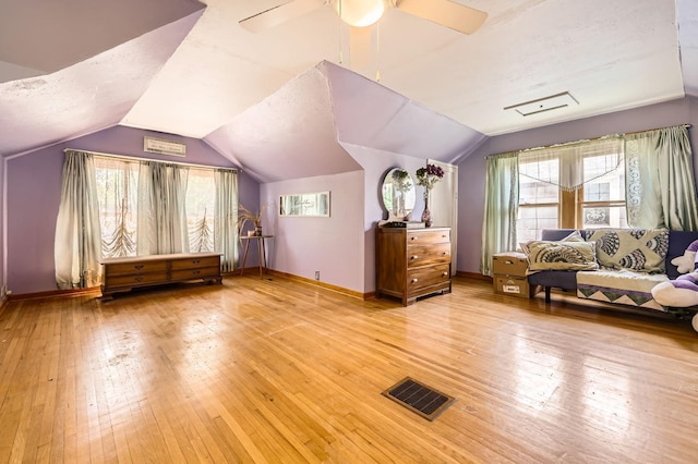 1107 Edmund Ave, Saint Paul, MN 55104 - bonus room with vaulted ceiling, light wood-style flooring, and ceiling fan