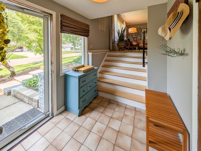 3466 Yukon Ave N, New Hope, MN 55427 - stairway with tile patterned floors