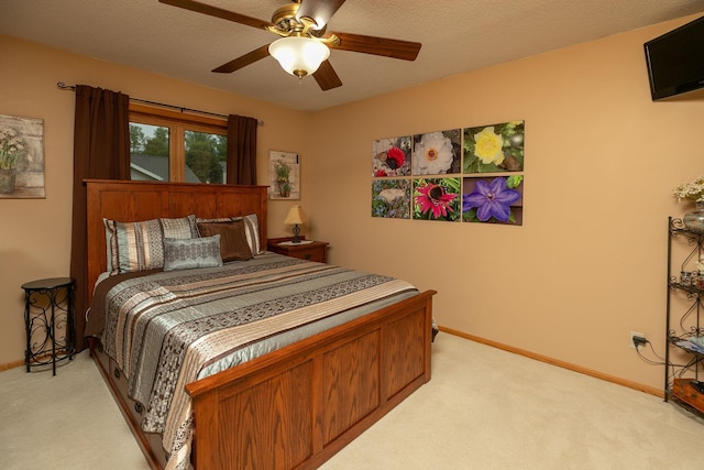 420 Cedar Ct NE, Pine Island, MN 55963 - bedroom with light carpet, baseboards, and ceiling fan