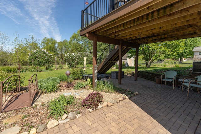 420 Cedar Ct NE, Pine Island, MN 55963 - view of patio with stairway