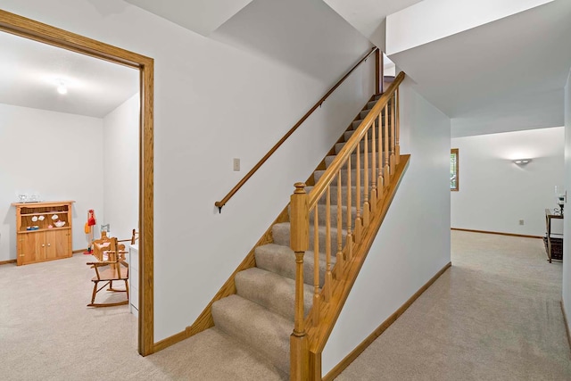 13545 Glasgow Ln, Apple Valley, MN 55124 - staircase with carpet floors and baseboards