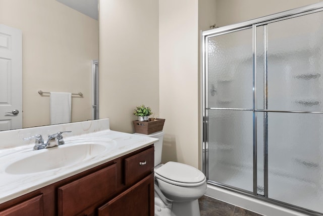 14111 Abercorn Ave, Rosemount, MN 55068 - bathroom featuring a shower stall, vanity, and toilet