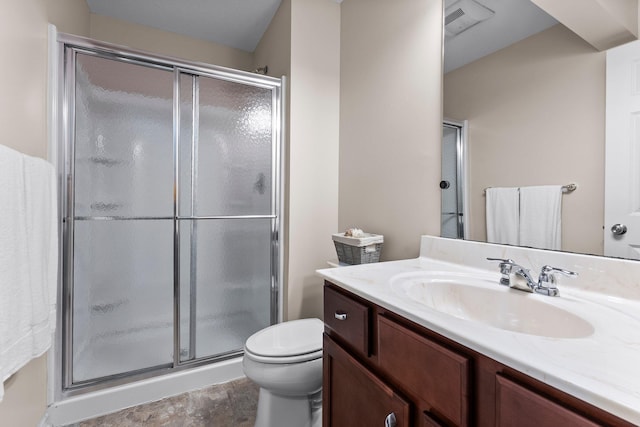 14111 Abercorn Ave, Rosemount, MN 55068 - bathroom featuring a shower stall, vanity, and toilet