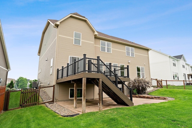 14111 Abercorn Ave, Rosemount, MN 55068 - rear view of property with a gate, a deck, a patio, and stairway