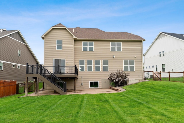 14111 Abercorn Ave, Rosemount, MN 55068 - rear view of property with stairs, a deck, and a patio area