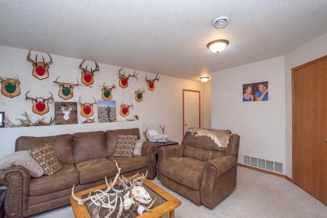 1810 41st Ave S, Moorhead, MN 56560 - living area featuring a textured ceiling and light colored carpet