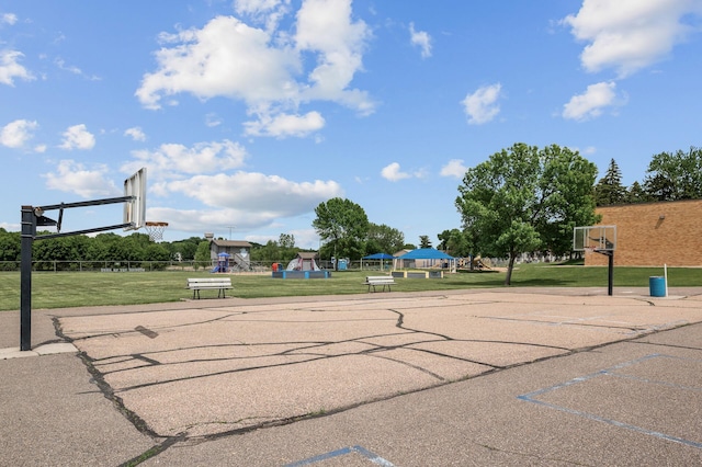 12 3rd St NW, Saint Michael, MN 55376 - view of sport court with community basketball court and a lawn