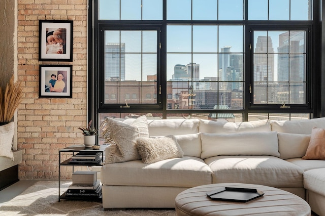 525 3rd St N Unit 511, Minneapolis, MN 55401 - living area with a view of city and brick wall