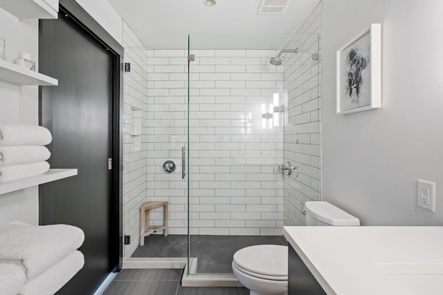 525 3rd St N Unit 511, Minneapolis, MN 55401 - bathroom with a stall shower, vanity, and tile patterned floors