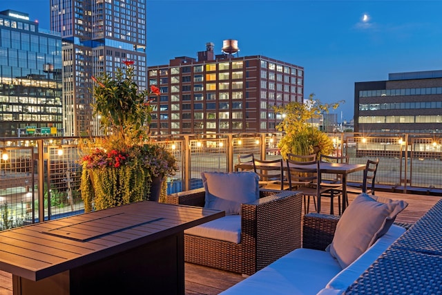 525 3rd St N Unit 511, Minneapolis, MN 55401 - wooden terrace featuring a city view and outdoor dining area