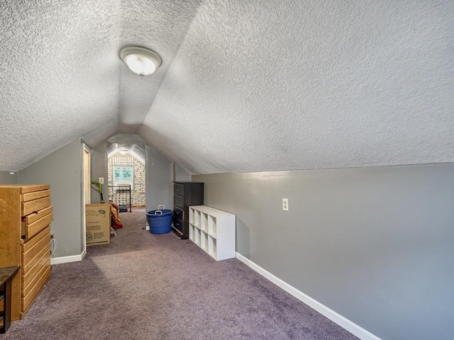 7338 Silver Lake Rd, Mounds View, MN 55112 - bonus room with vaulted ceiling, a textured ceiling, and carpet