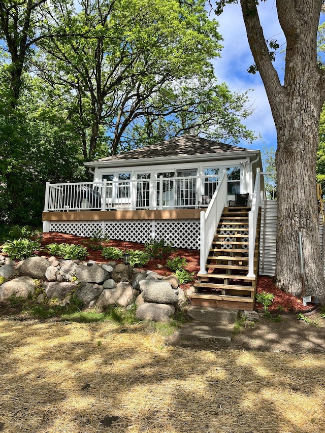 4637 109th Ave, Palmer Twp, MN 55319 - view of front of house with stairway and a deck