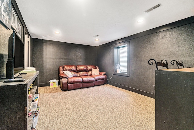 506 8th Ave SW, Pipestone, MN 56164 - home theater featuring carpet flooring and recessed lighting